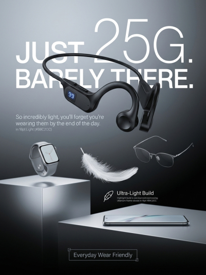 Pain-Free Bone Conduction Headphones 🎧 No Ear Buds! Medical-Grade Quality and Trusted by 100K+ Active Users.