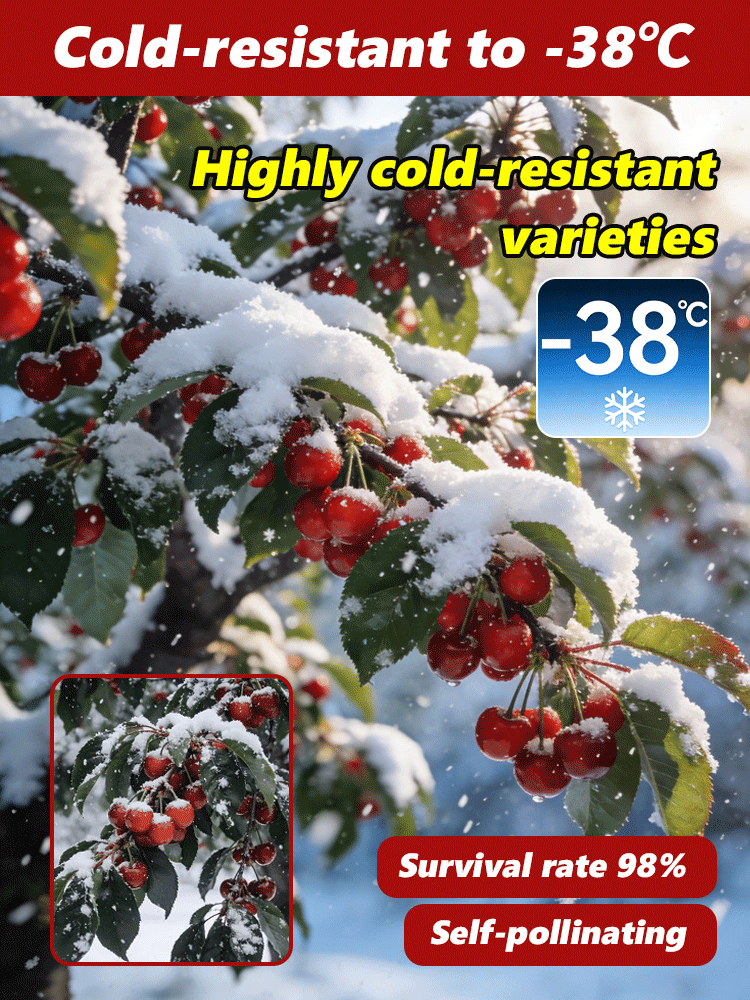 🍒 <Harvest in Just 60 Days> Giant Seedless Cherry Trees—30% Sugar Content & Grows like a Wildflower! 🍒