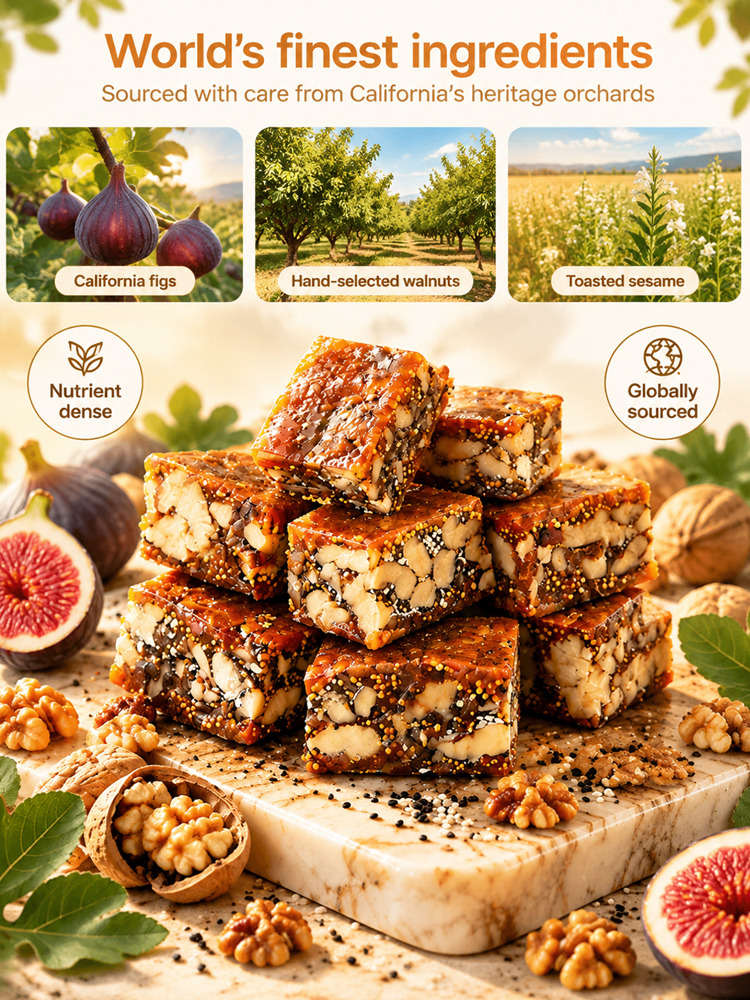 【Only 21 days of sales per year】 Premium California Fig, Walnut & Sesame Superfood Bites