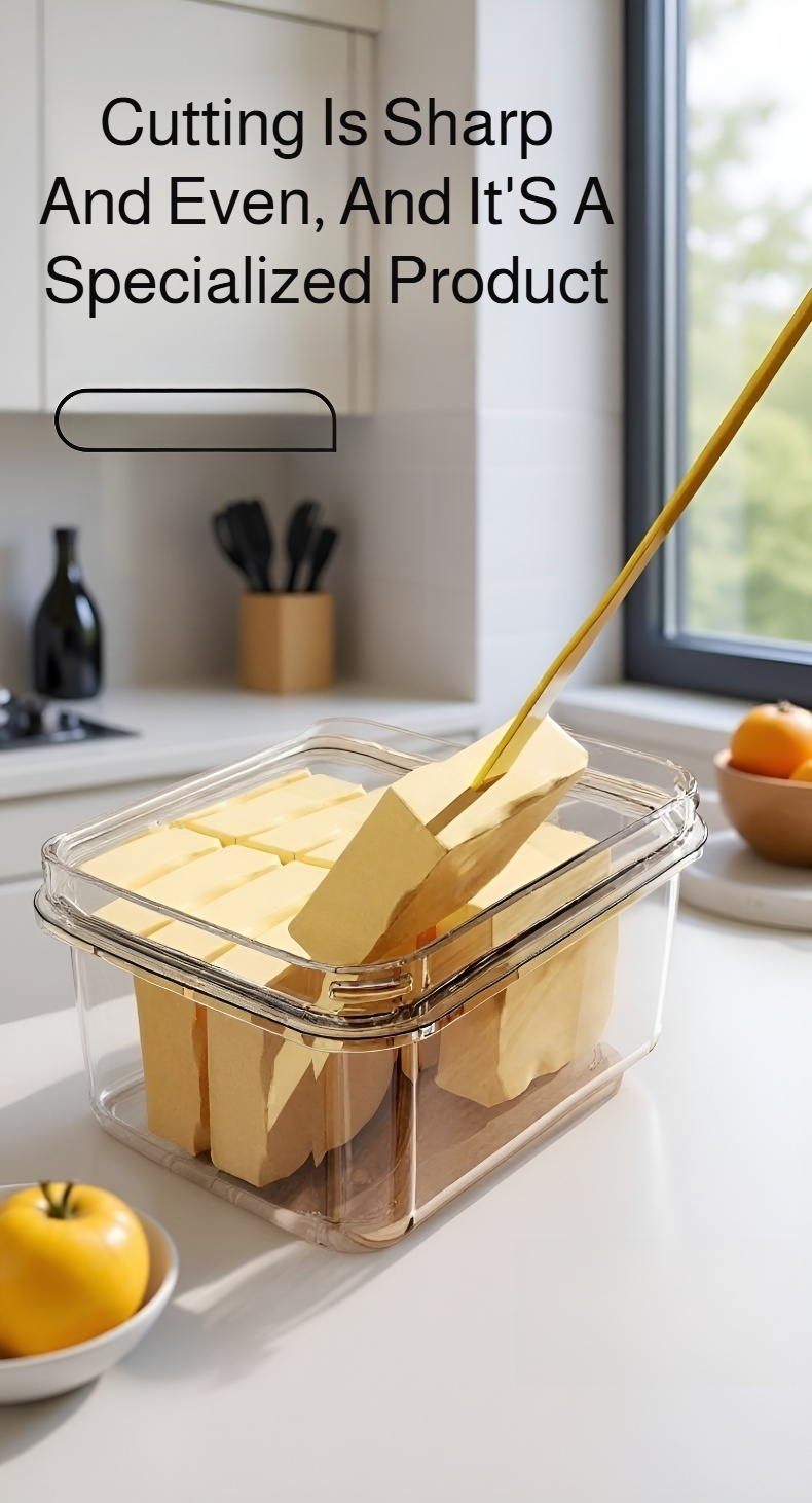 Easy-to-use Butter Storage Box with integrated slicer