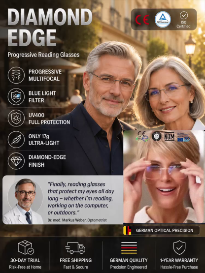 0.01s Auto-Focus Progressive Glasses +1.00~+7.00D Stepless for Reading & Driving