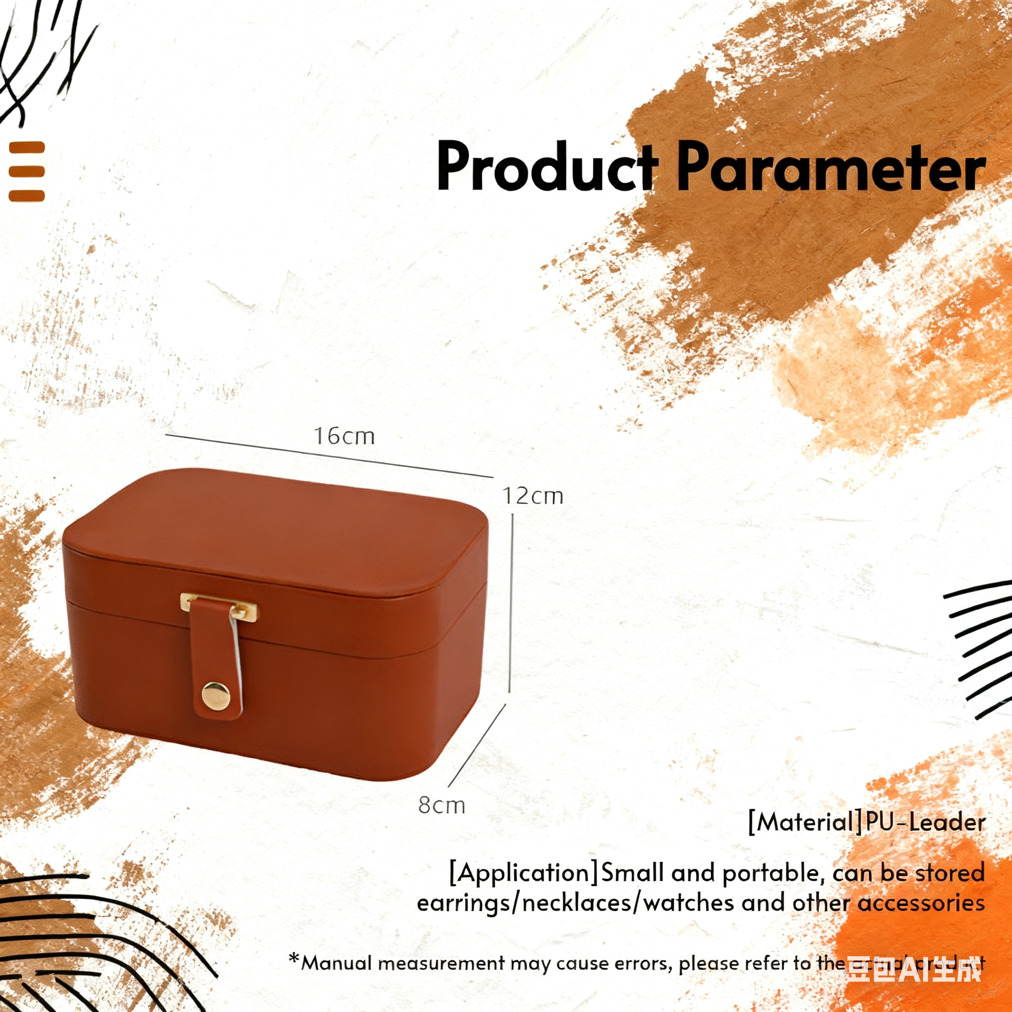 Durable jewelry storage box with soft lining