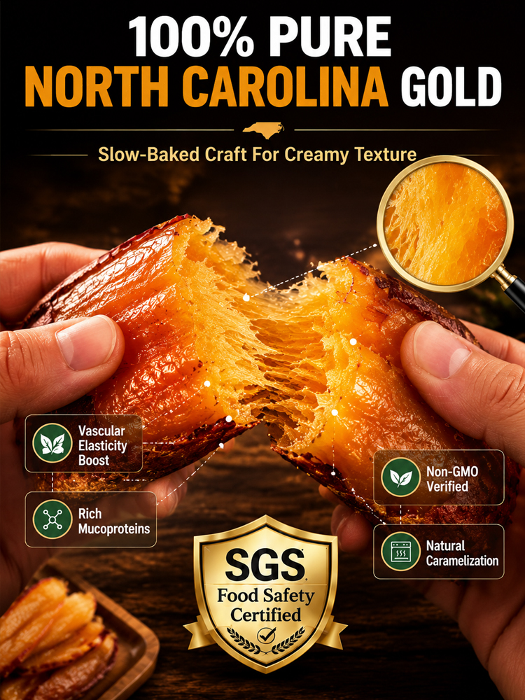【✨<Available Only 20 Days/Year> Premium North Carolina sweet potatoes, freshly harvested with incredibly rich and plump flesh! ✨】