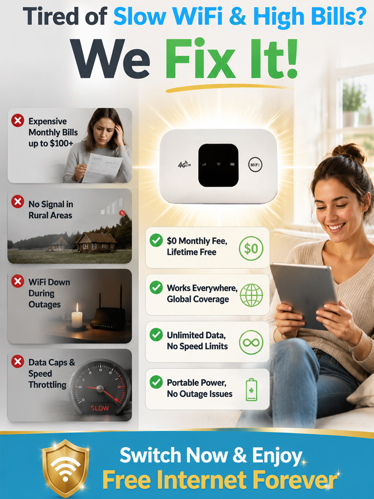 [Limited Time] Starlink-Powered Portable 5G Router — LIFETIME ZERO MONTHLY FEES, 100% Global Signal!