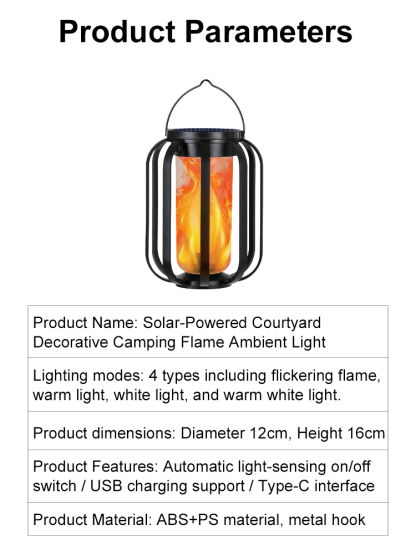 ✨【No Wiring or Tools Needed】3-in-1 Solar Flame Light | Ground, Hanging & Tripod Outdoor Lamp All-in-One✨