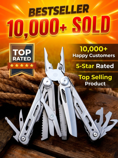 【Tired of fragile tools? 🛠️ 19-in-1 Tactical Multi-Tool forged from German Tungsten-Carbide steel, featuring 50% higherstructural density. Its professional-grade edge retention stays razor-sharp for years!】