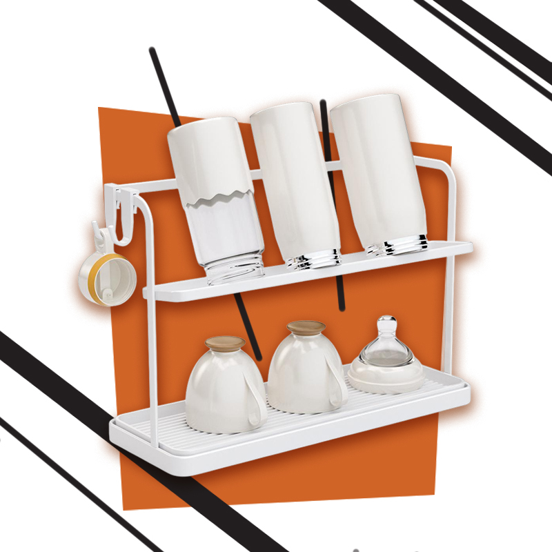 Elegant Two-Tier Cup Organizer Shelf