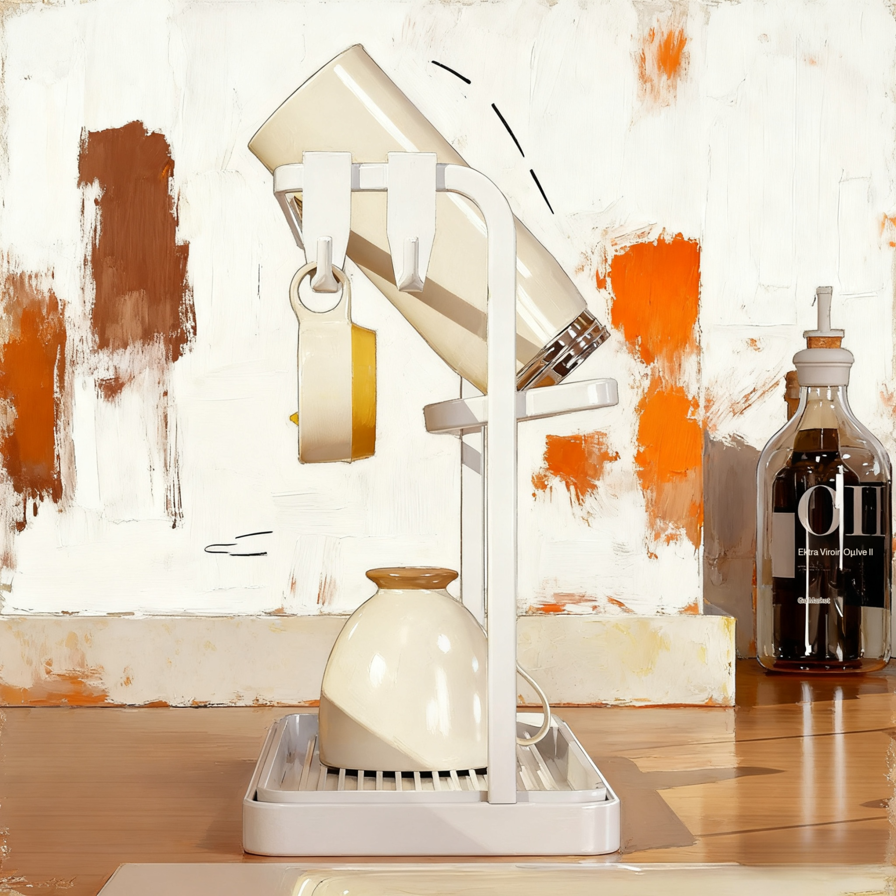 Elegant Two-Tier Cup Organizer Shelf