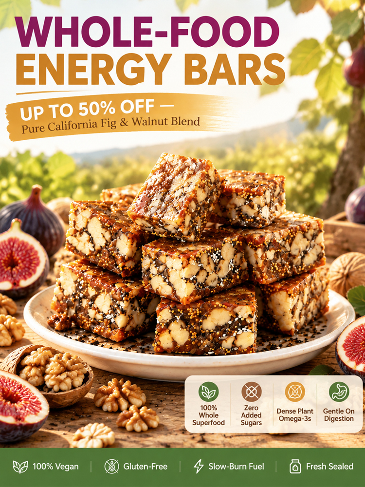 【Only 21 days of sales per year】 Premium California Fig, Walnut & Sesame Superfood Bites