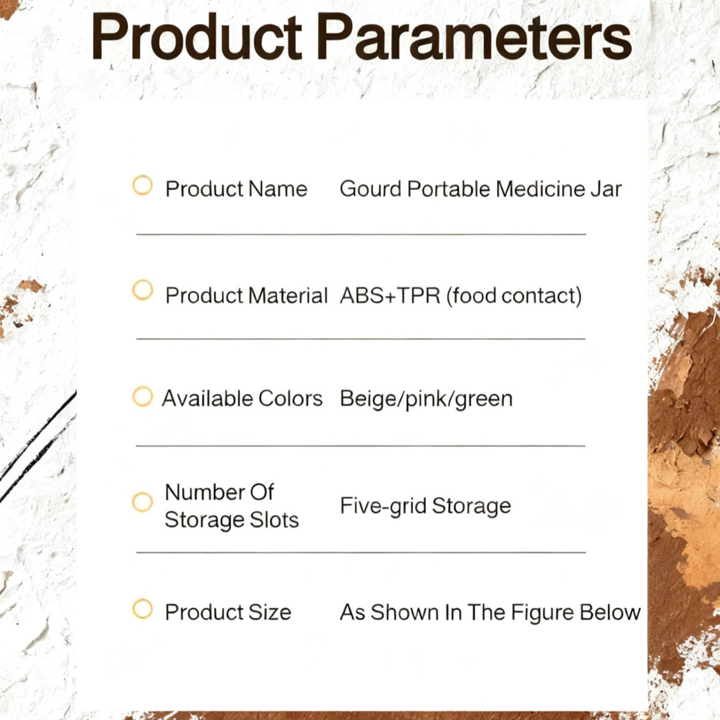 Portable Double-layer Gourd-shaped Pill Box