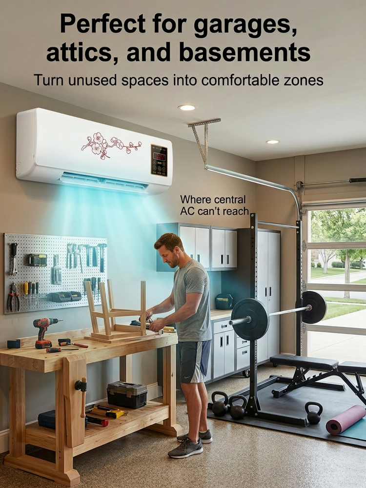 ❄️【German Aerospace Tech】Smart Wall-Mounted AC + Heater | Cools in 5 Secs, Zero Installation🔥