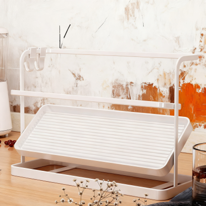 Elegant Two-Tier Cup Organizer Shelf