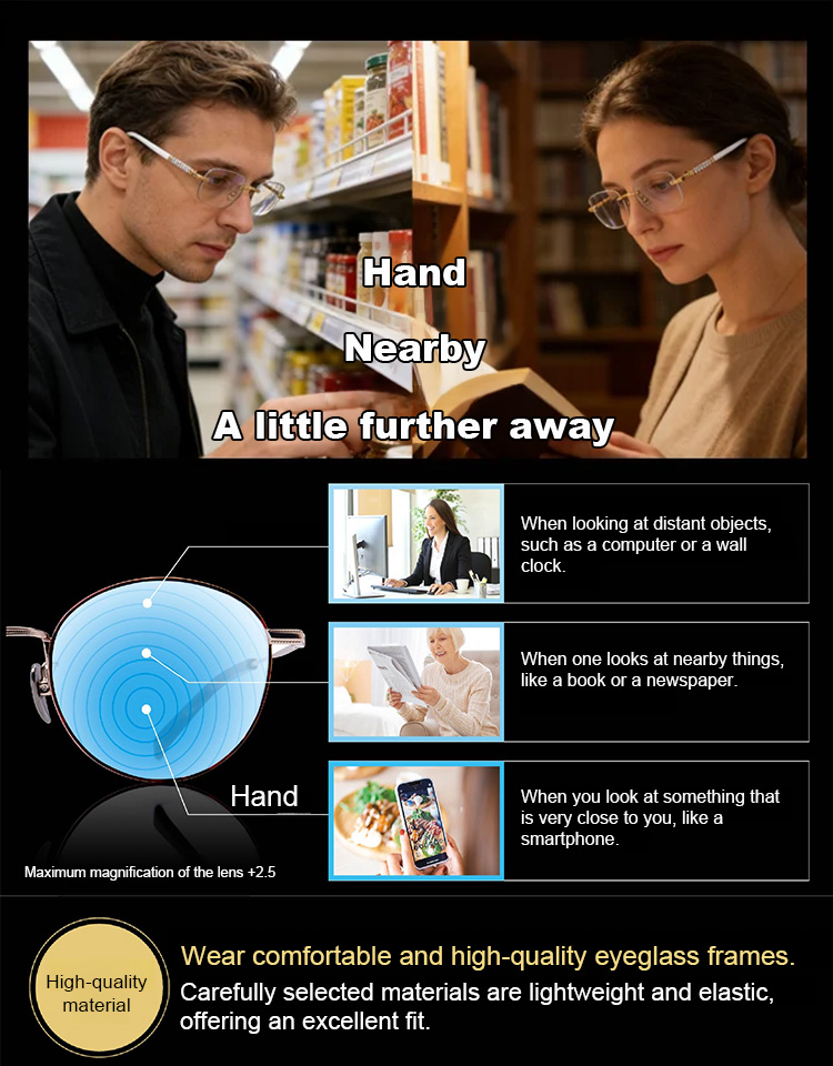 Stop Dizziness 👓 No-Exam German Auto-Focus Glasses: Perfect Reading and Outdoor Transitions ⚡