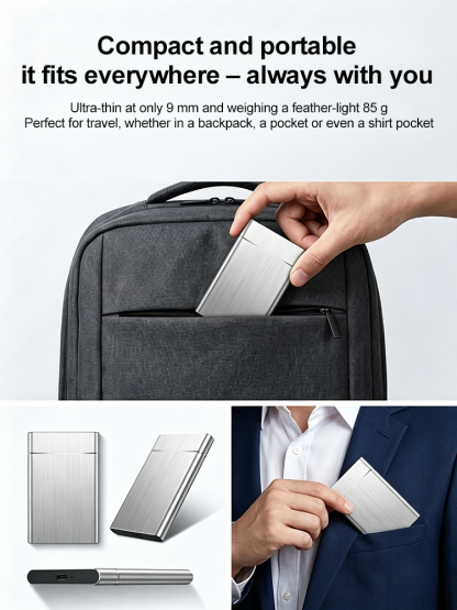 🌟【Export Clearance】Rugged 16TB Portable SSD | 1000MB/s NVMe Type-C Drivefor Mac, PC & iPhone🌟