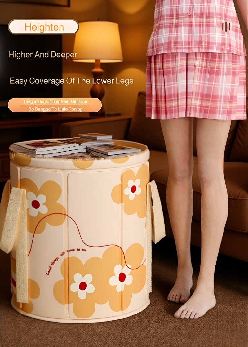 Portable over-knee foot spa tub for relaxation