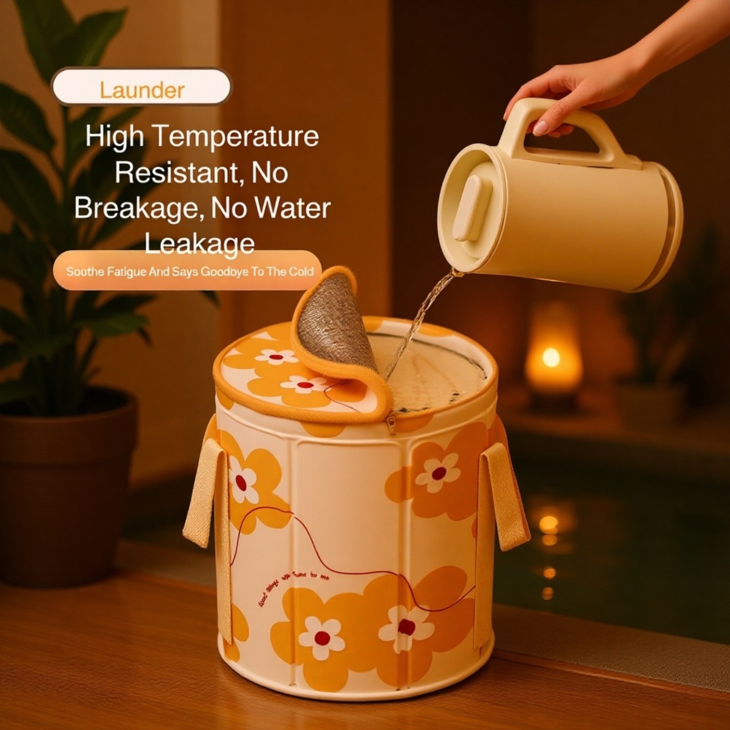 Foldable Over-Knee Foot Soaking Tub for Home Use