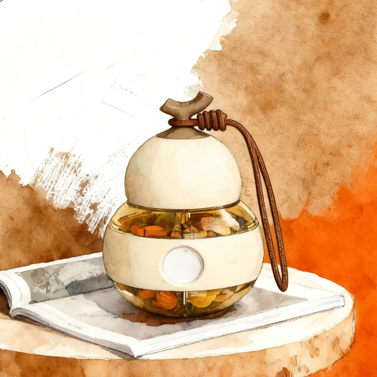 Portable Double-layer Gourd-shaped Pill Box