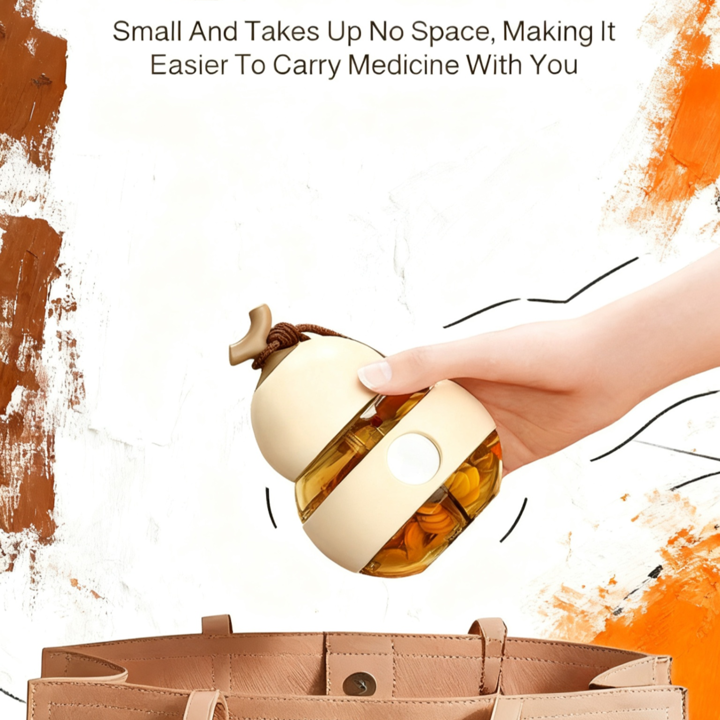 Portable Double-layer Gourd-shaped Pill Box