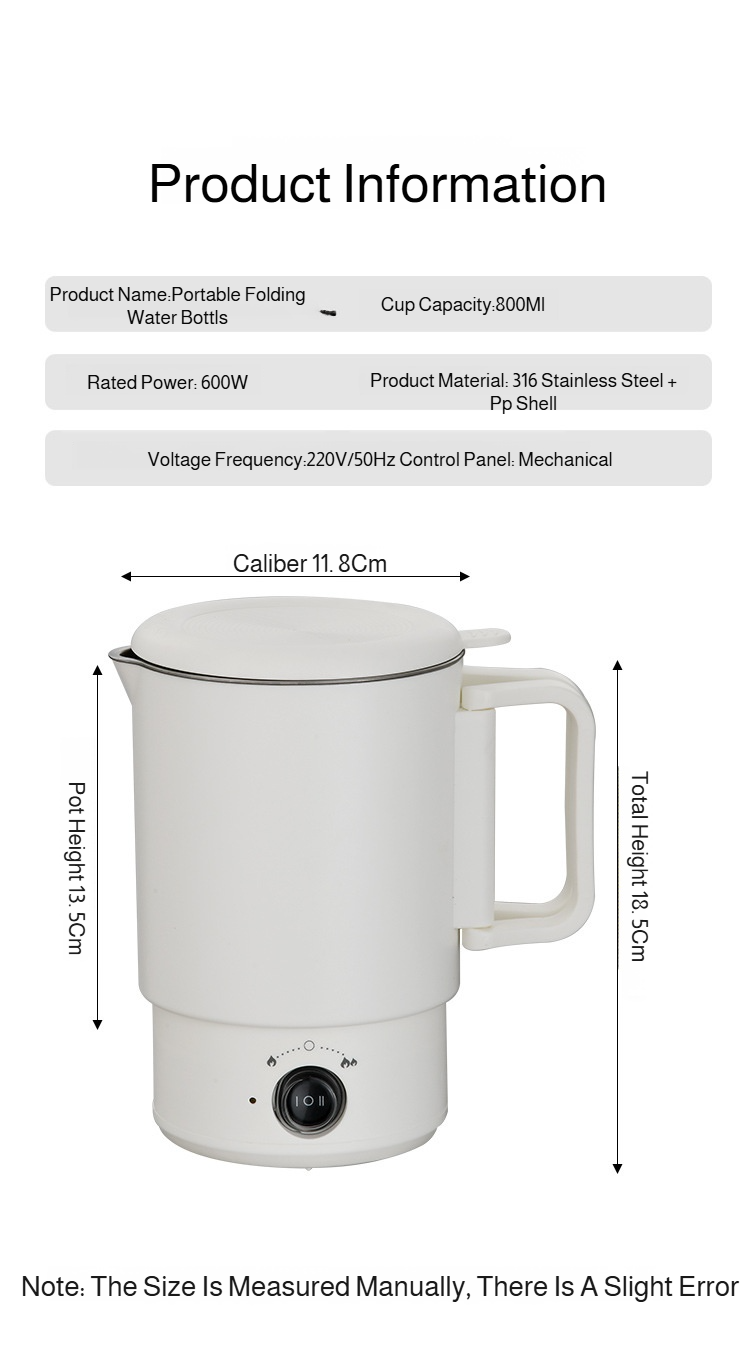 One-piece kettle boiling water outdoors