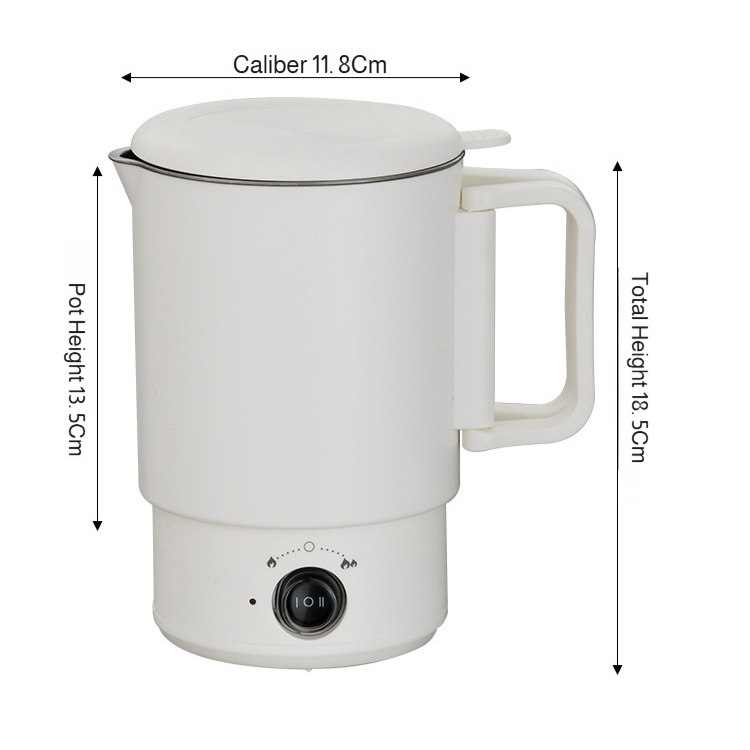 One-piece folding portable kettle