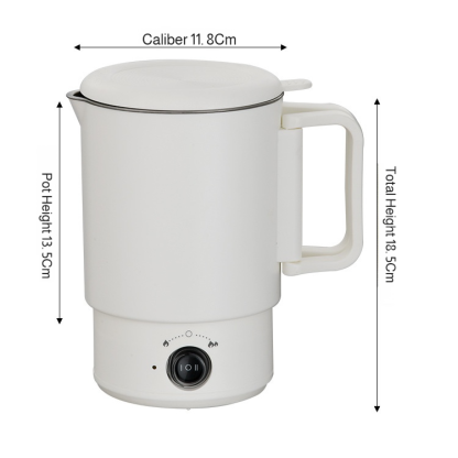 One-piece folding portable kettle
