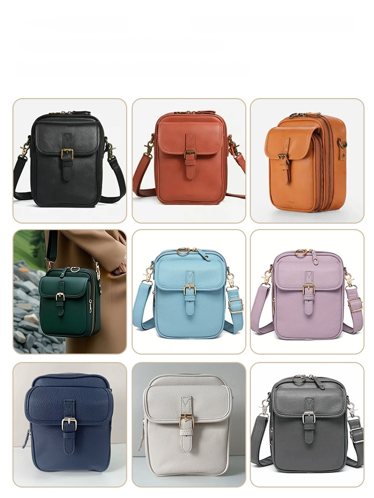 ✨ [Canceled Paris Runway Batch] ✨ Premium French-Style Soft Cowhide Crossbody Bag RFID-protected with miracle multi-pocket capacity for the ultimate secure and organized stylish travel 👜