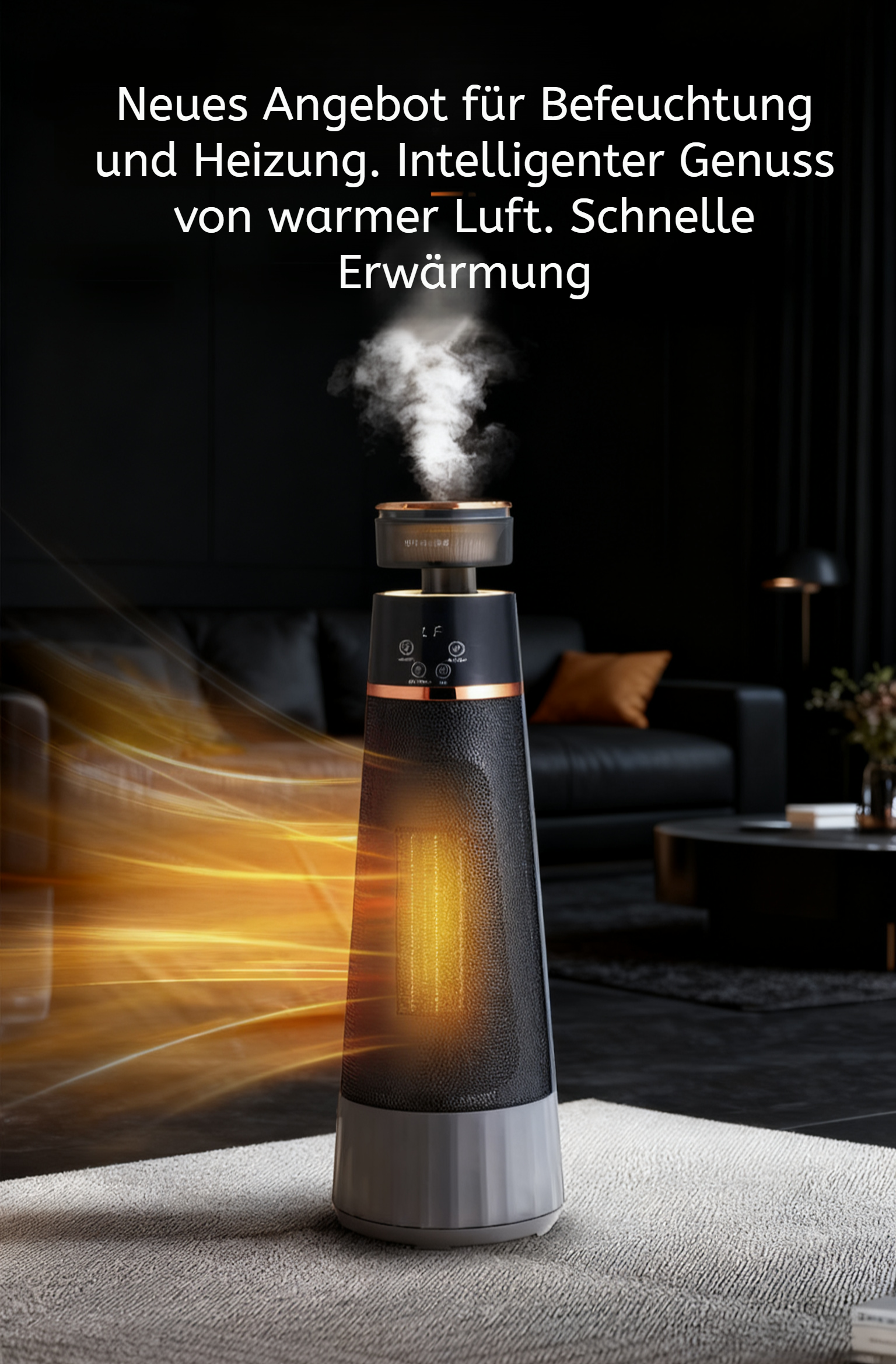 Luftbefeuchter mit energiesparender Heiztechnologie