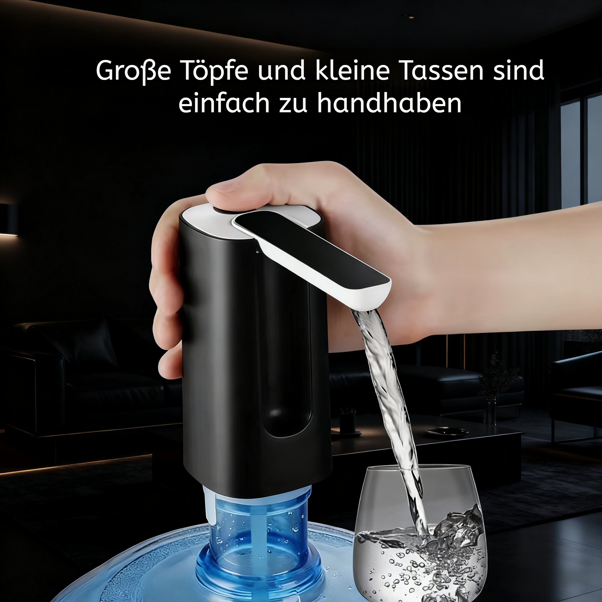 Faltbarer Wasserautomat mit USB-Ladung