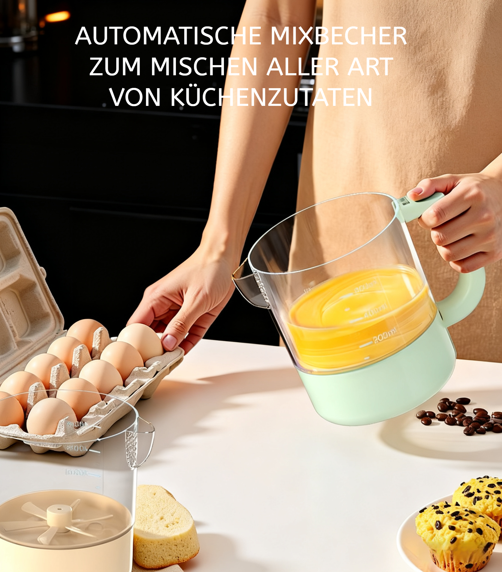 Elektrischer Mixer mit automatischer Reinigungsfunktion