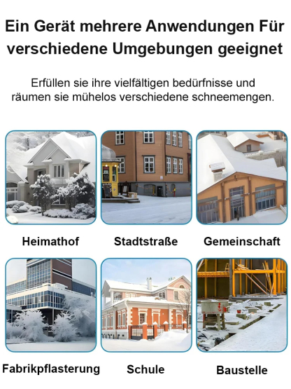 【❄️100 m² Schnee weg in nur 3 Minuten!】21V Lithium-Akku Dreifach-Faltbare Abnehmbare und Verbindbare Schneefräse