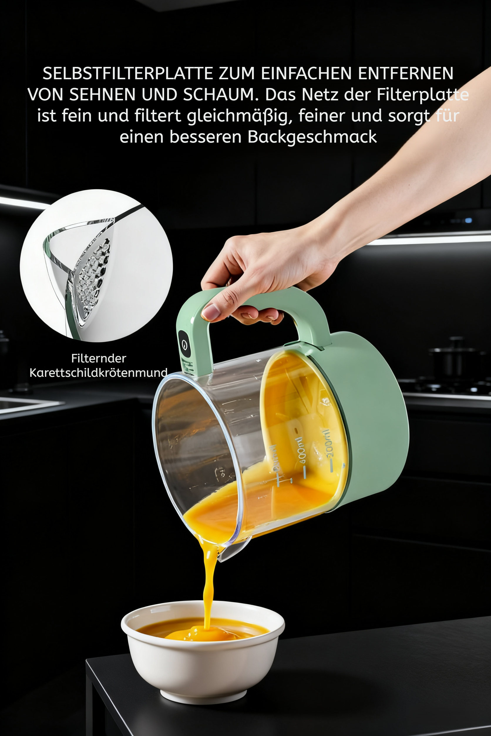 Benutzerfreundlicher elektrischer Rührer für den Alltag