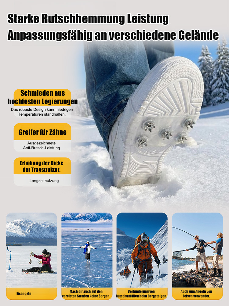 Unsichtbare Eiskrallen für Outdoor-Wanderungen im Schnee