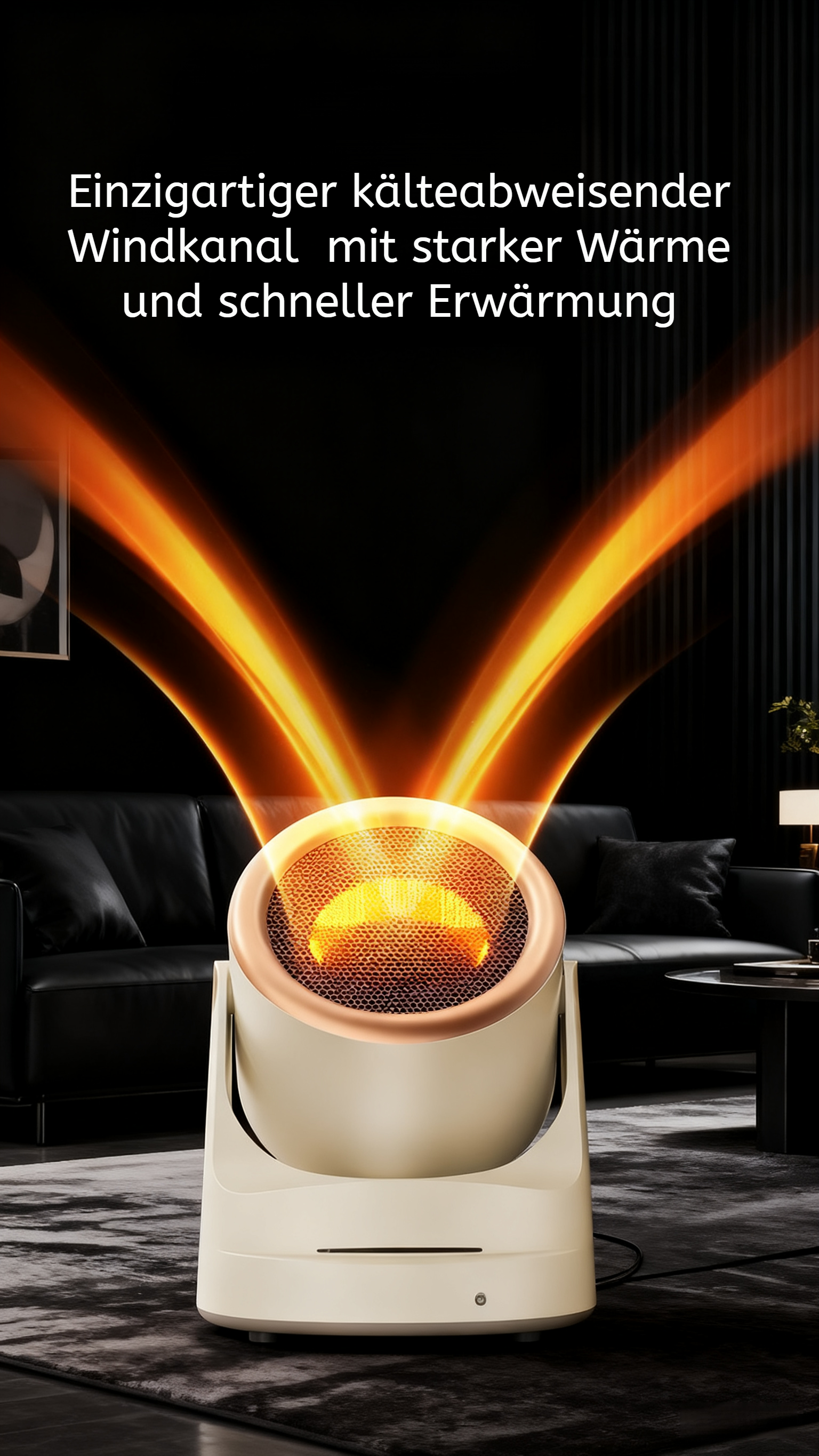Kompakter Heizlüfter für Büro und Zuhause