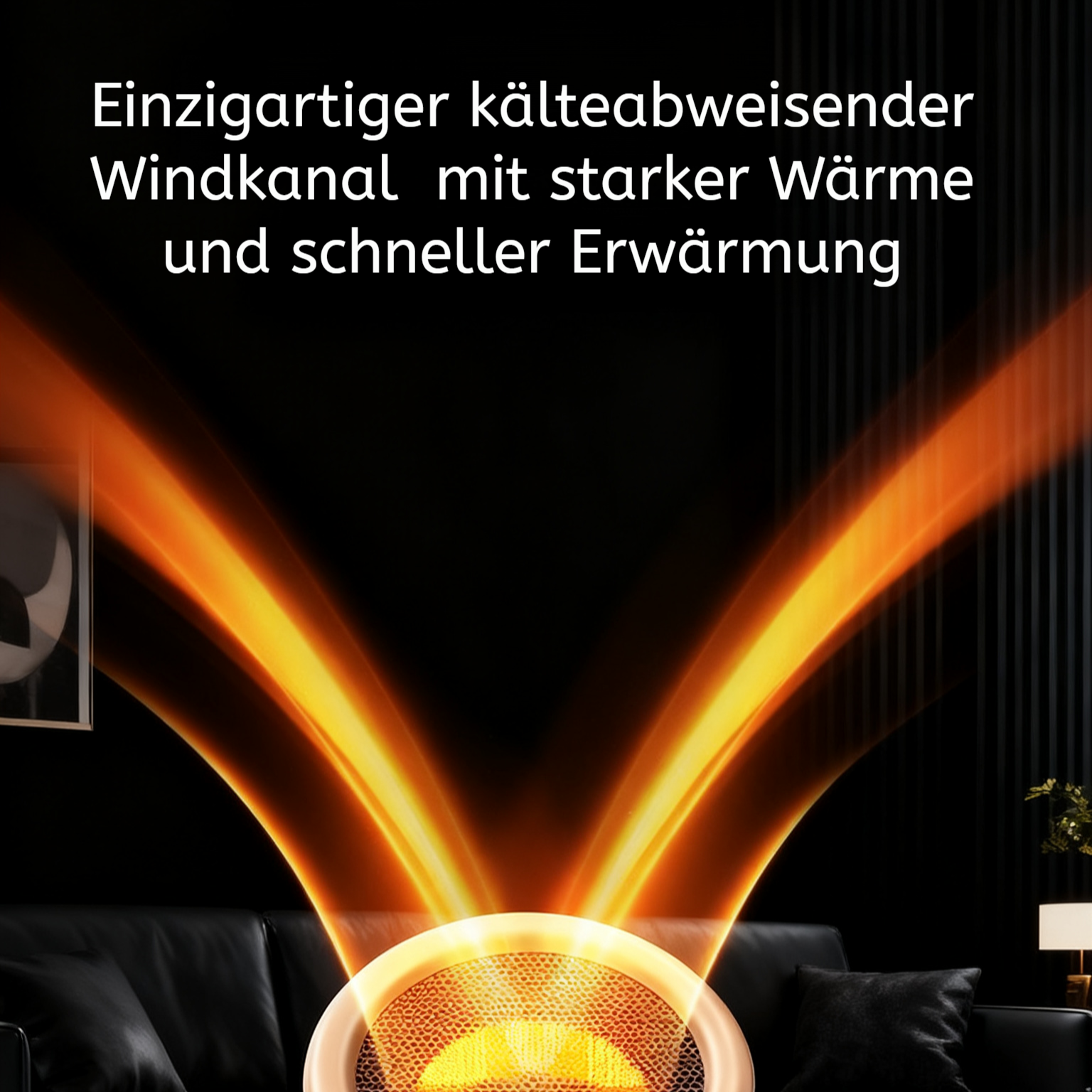 Mini Tisch-Heizlüfter mit energiesparender PTC-Heiztechnologie