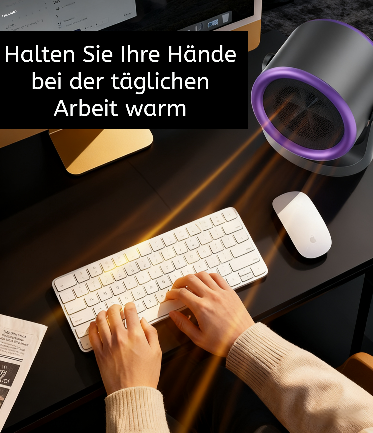 Sicherer Mini-Heizlüfter mit Überhitzungsschutz