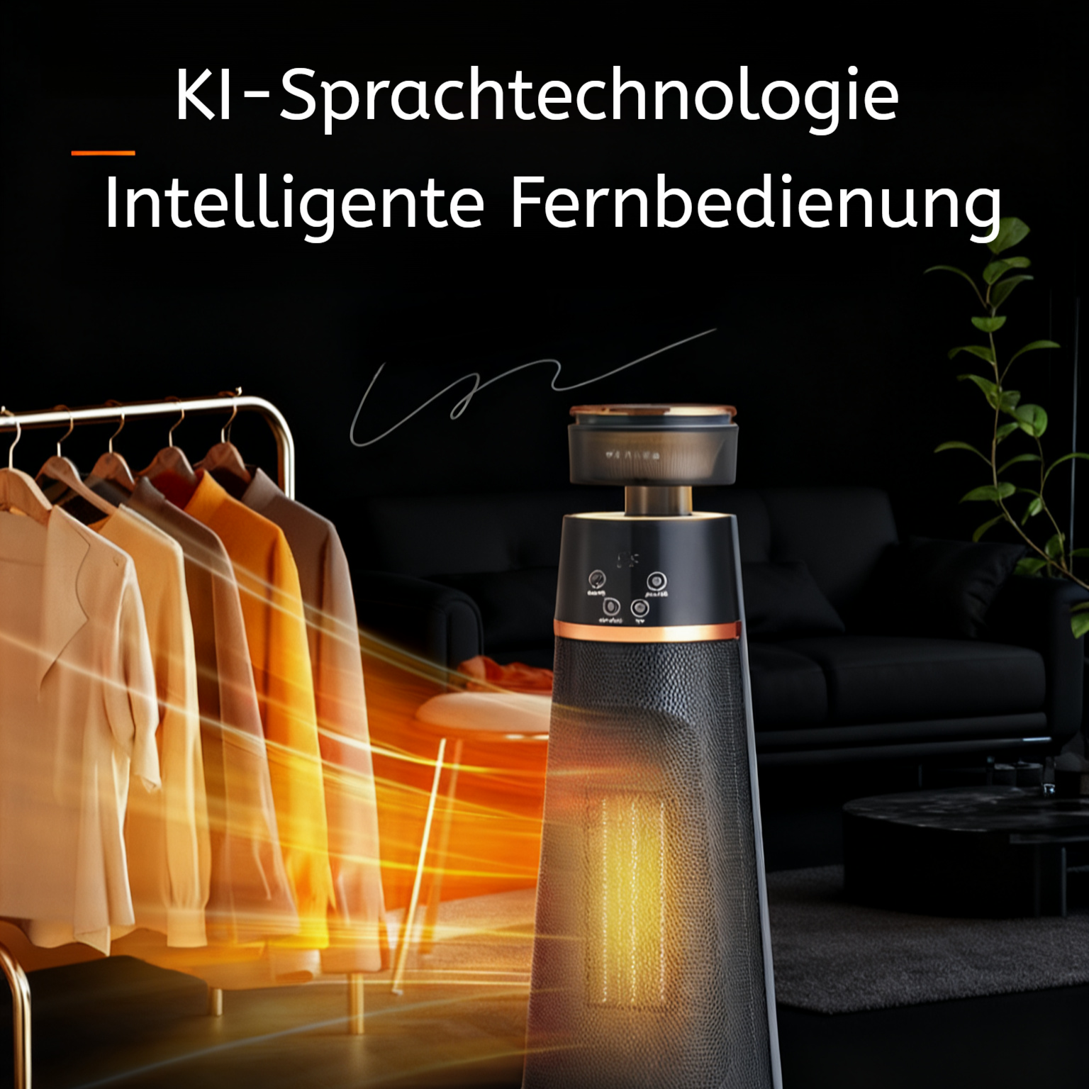 Schnellheizender, leiser Luftbefeuchter mit Sprachsteuerung und Fernbedienung für den Haushalt