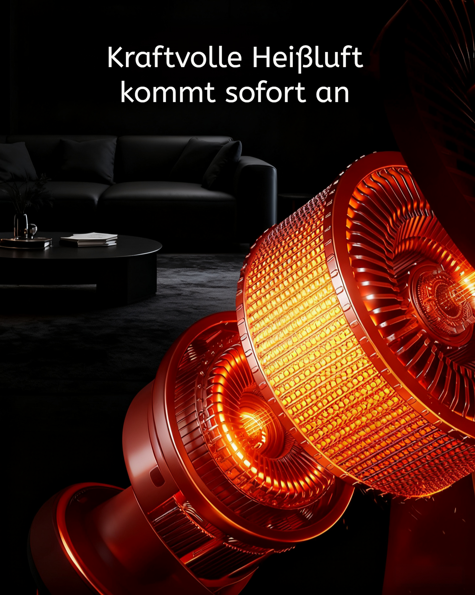 Kompakter Heizlüfter für Büro