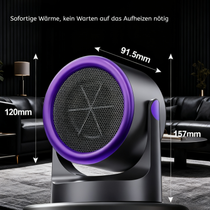 Mini Tisch-Heizlüfter mit energiesparender PTC-Heiztechnologie
