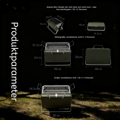 Mobiler zusammenklappbarer Grillrost für den Hausgebrauch