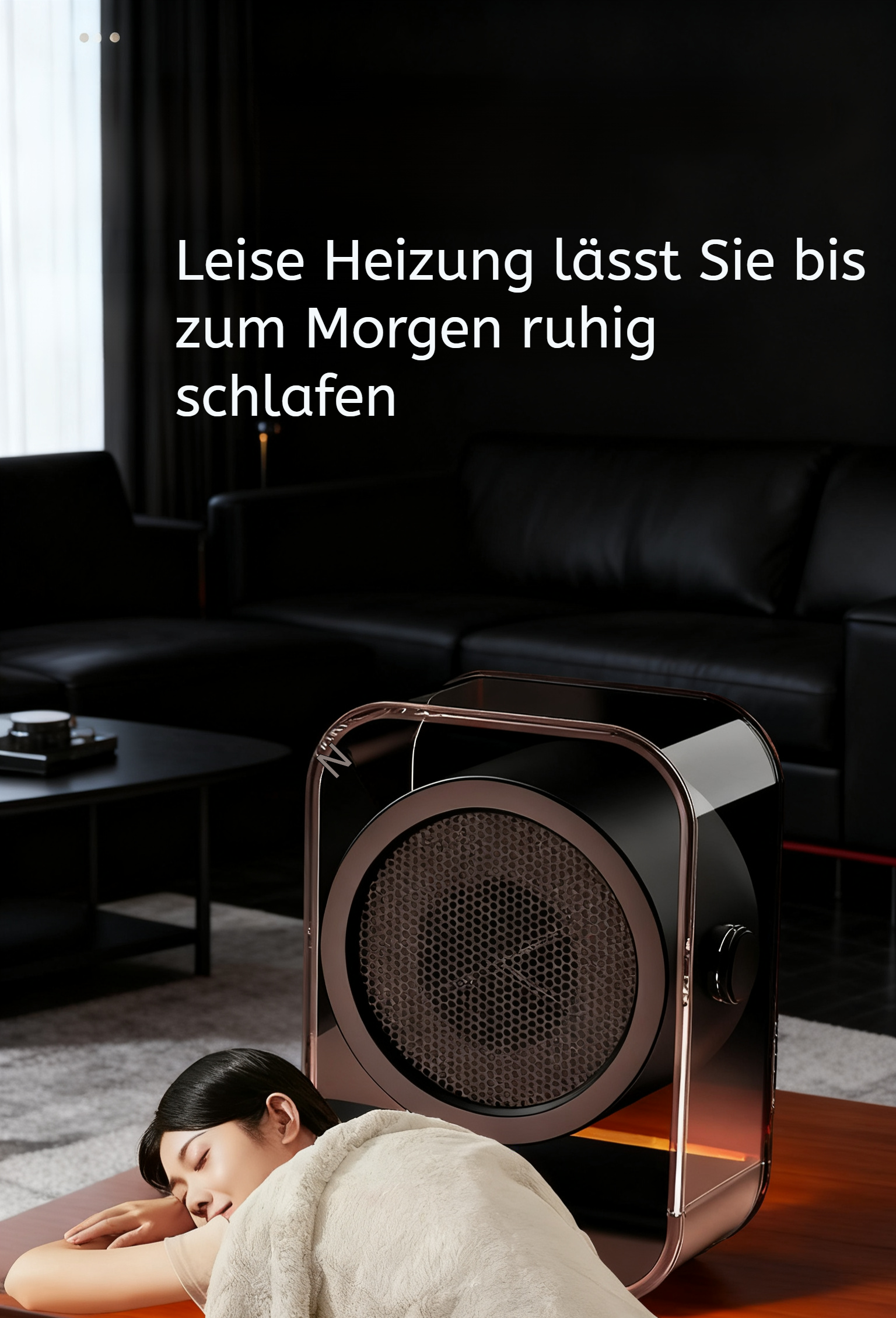 Multifunktionaler Heizlüfter auf dem Tisch