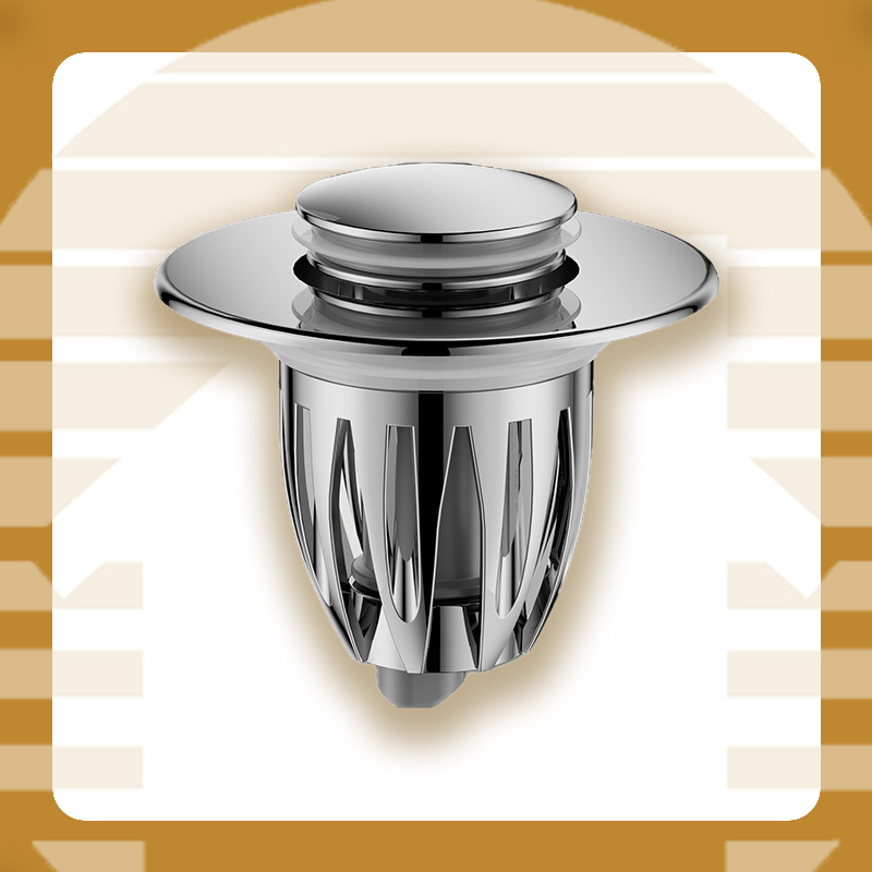 Waschbecken Abflussventil mit Pop-up-Funktion, Geruchsfilter und Zubehör