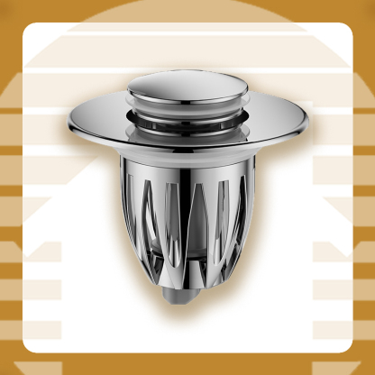 Waschbecken Abflussventil mit Pop-up-Funktion, Geruchsfilter und Zubehör