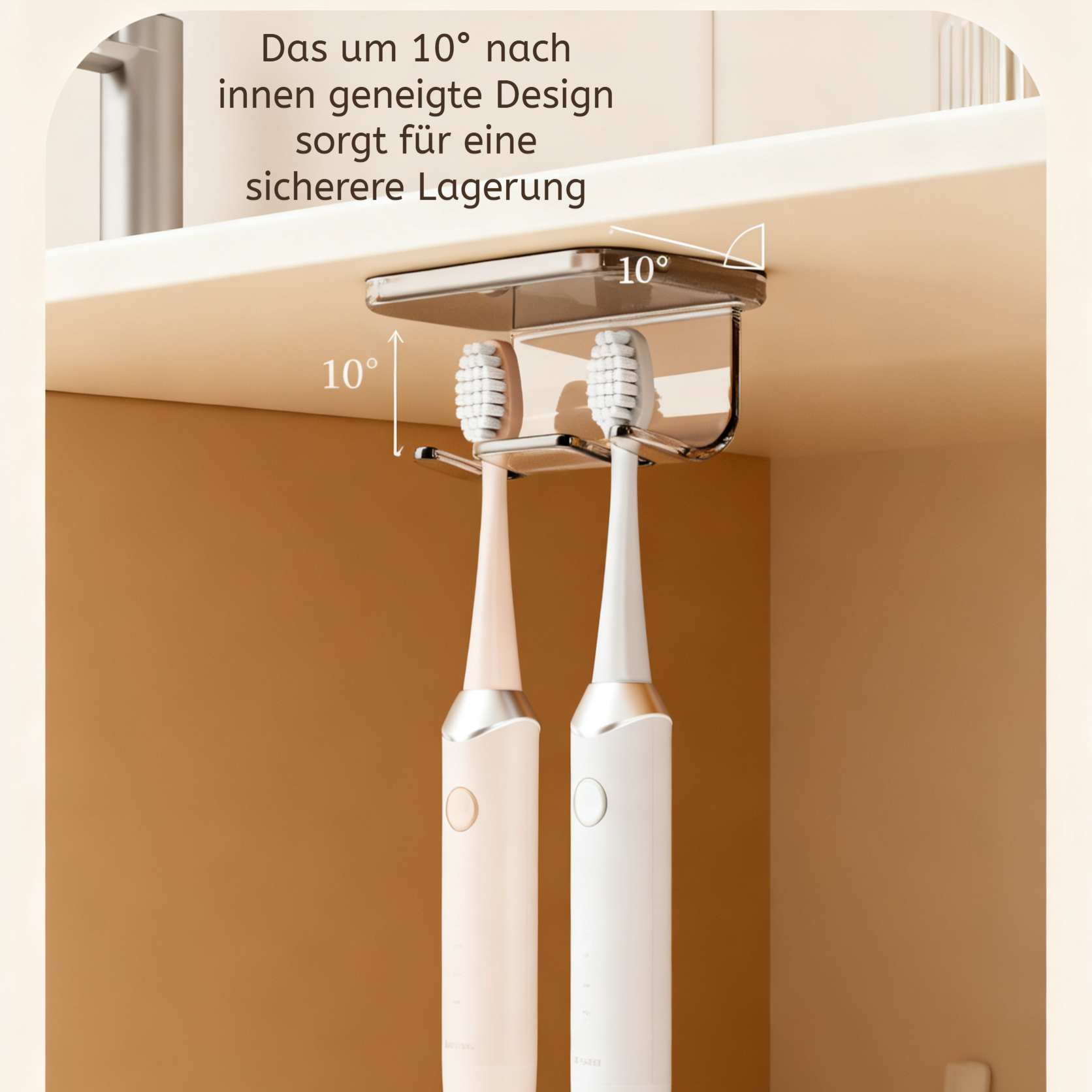 Zahnbürstenhalter mit Magnetbefestigung für Badezimmerschränke