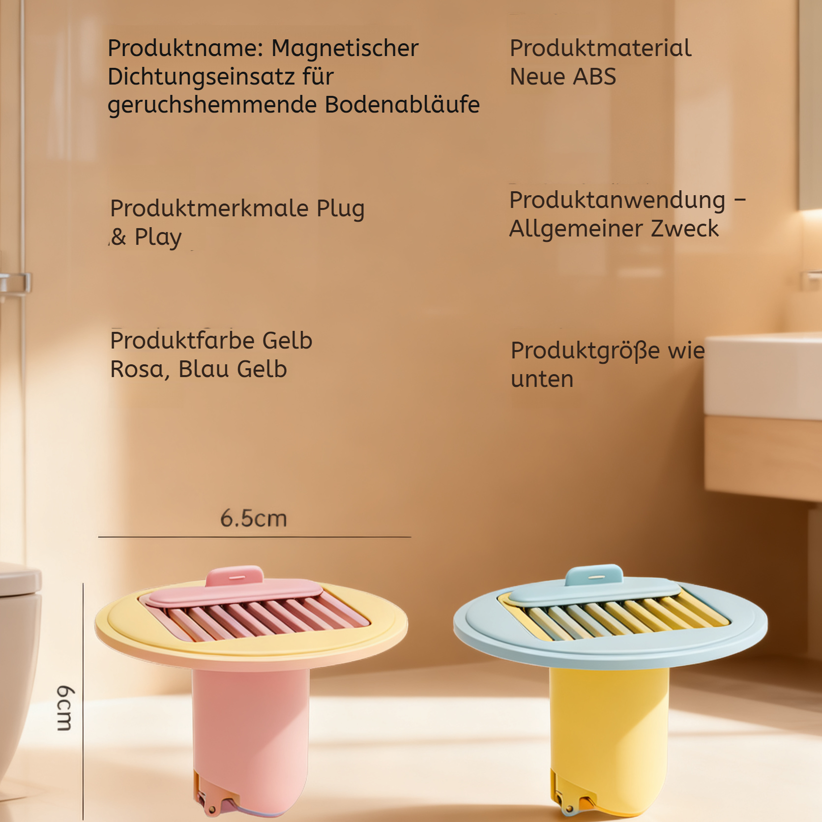 Kammfilter Geruchsverschluss Bodenablauf-Einsatz