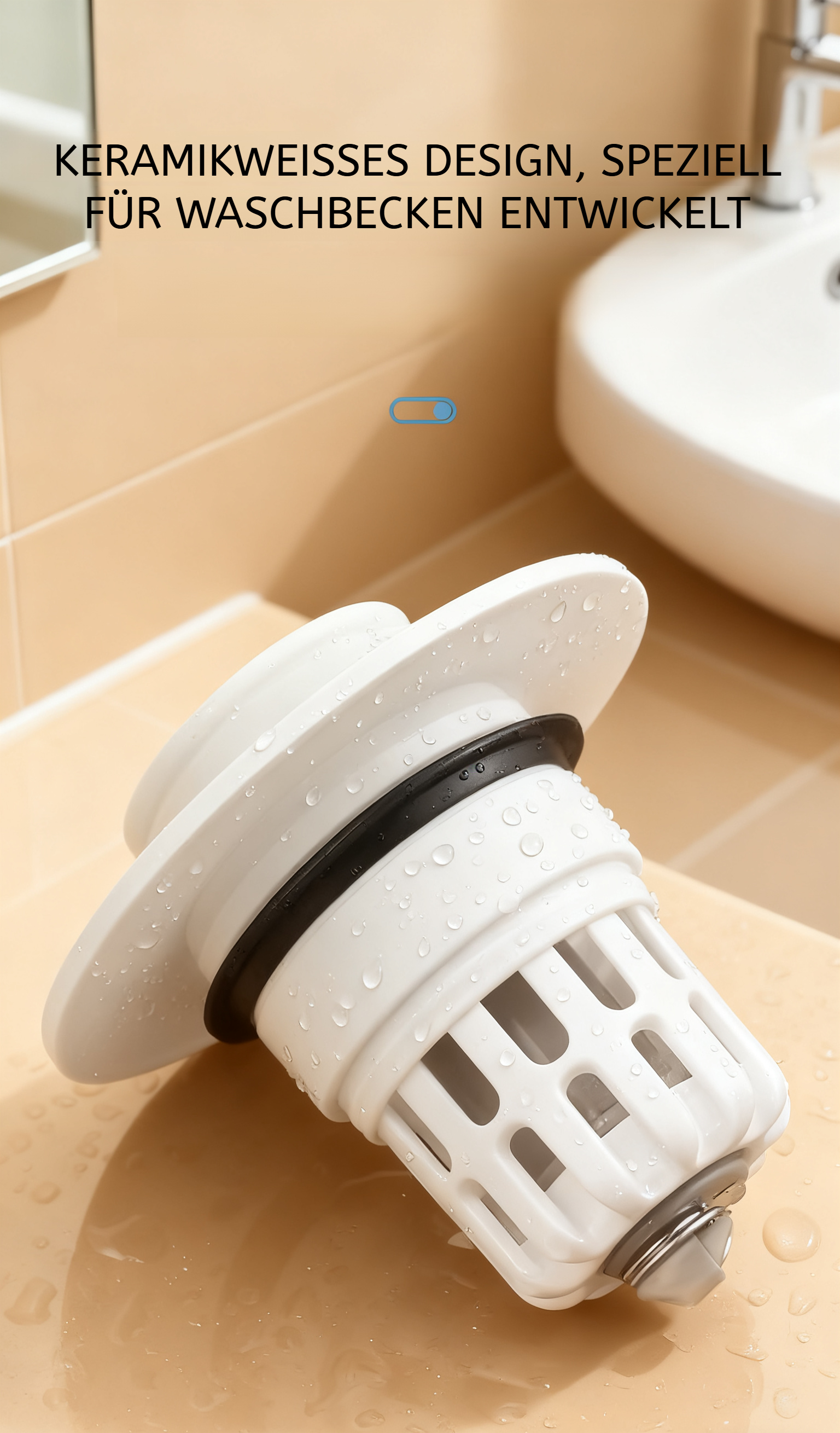 Effektiver Geruchsfilter für das Waschbecken Abfluss