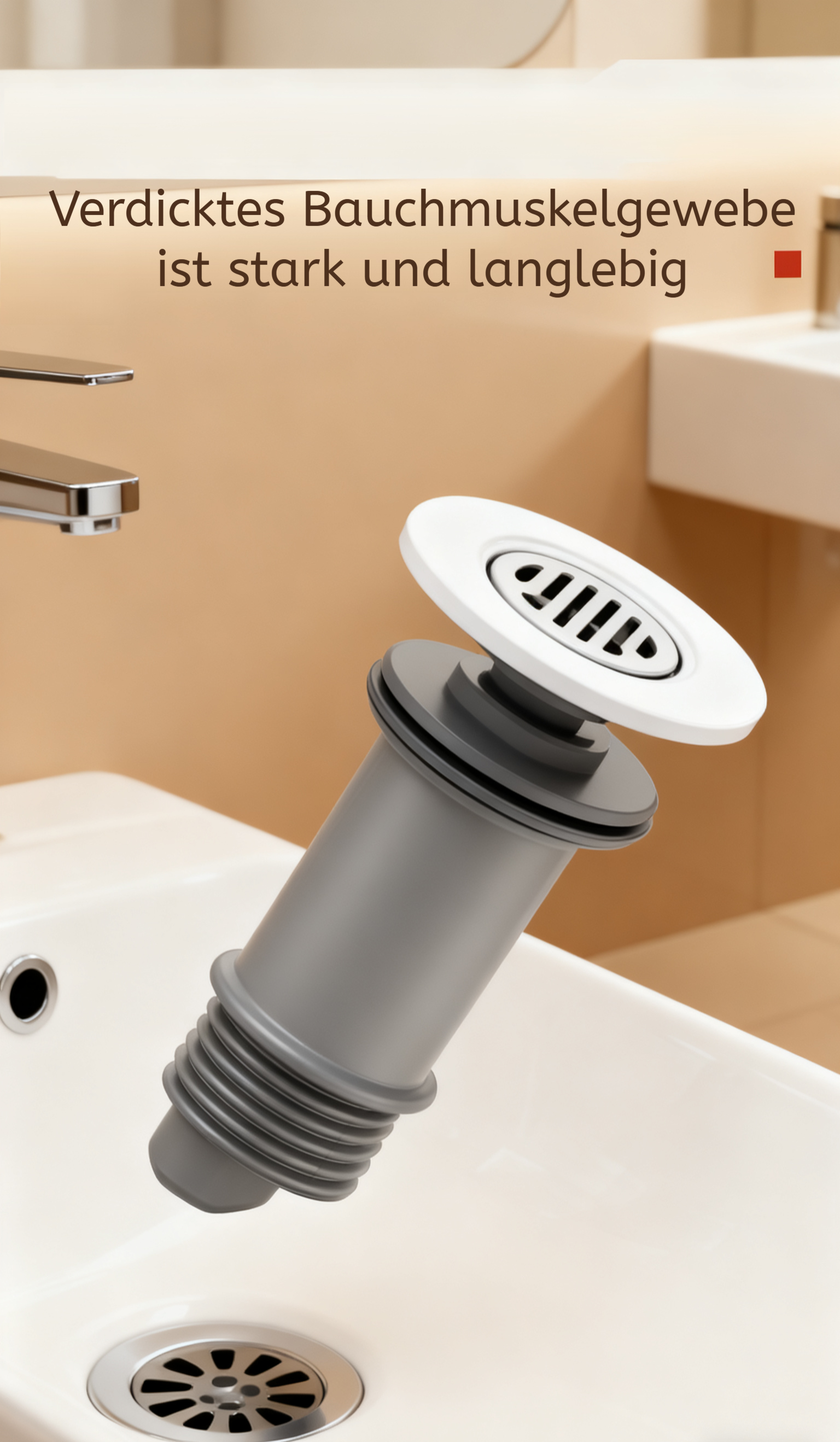 Einfach zu installierendes Pop-up Abflussventil