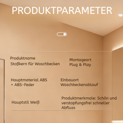 Waschbecken Geruchsfilter mit Pop-up-Ventil