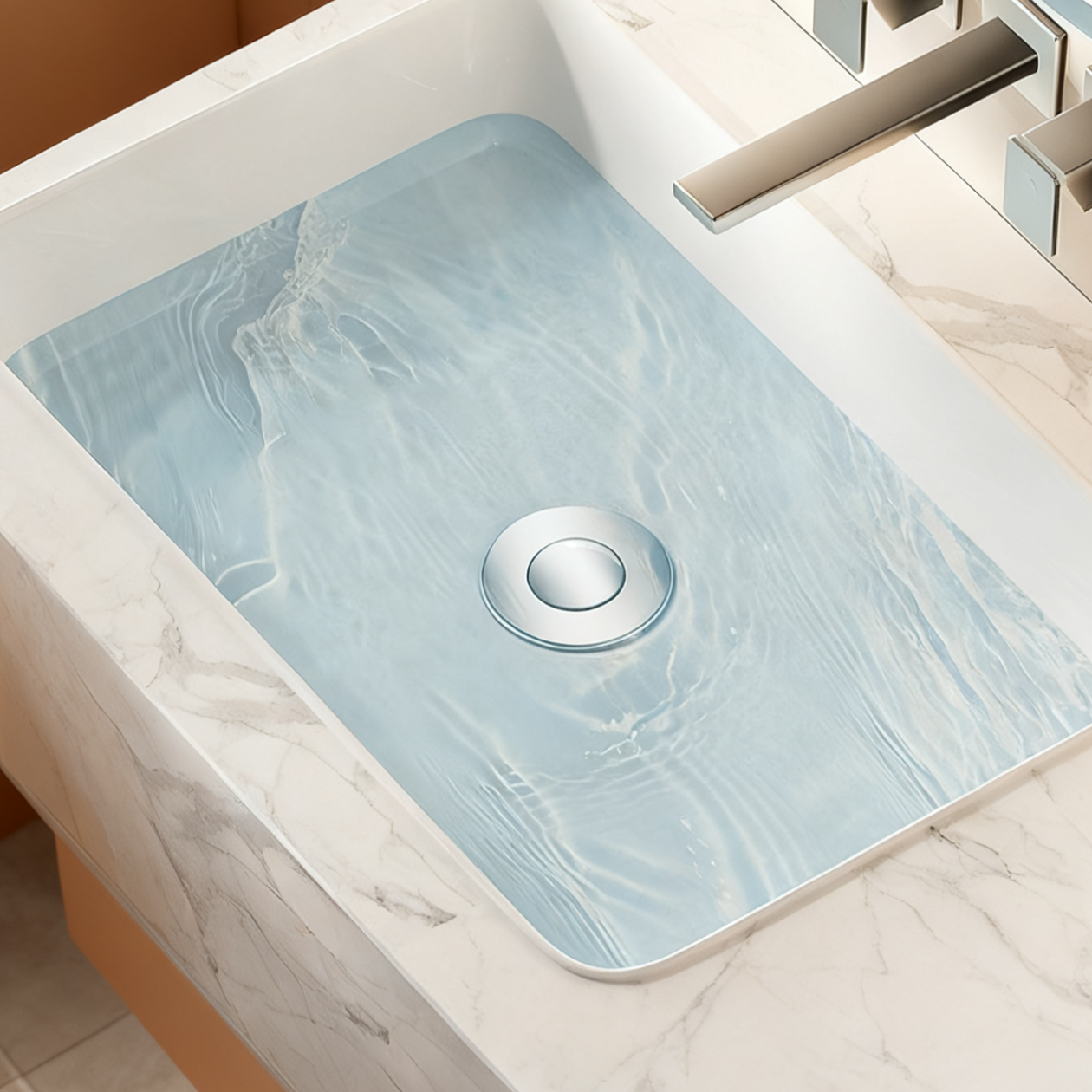 Waschbecken Abflussventil mit Pop-up-Funktion, Geruchsfilter und Zubehör