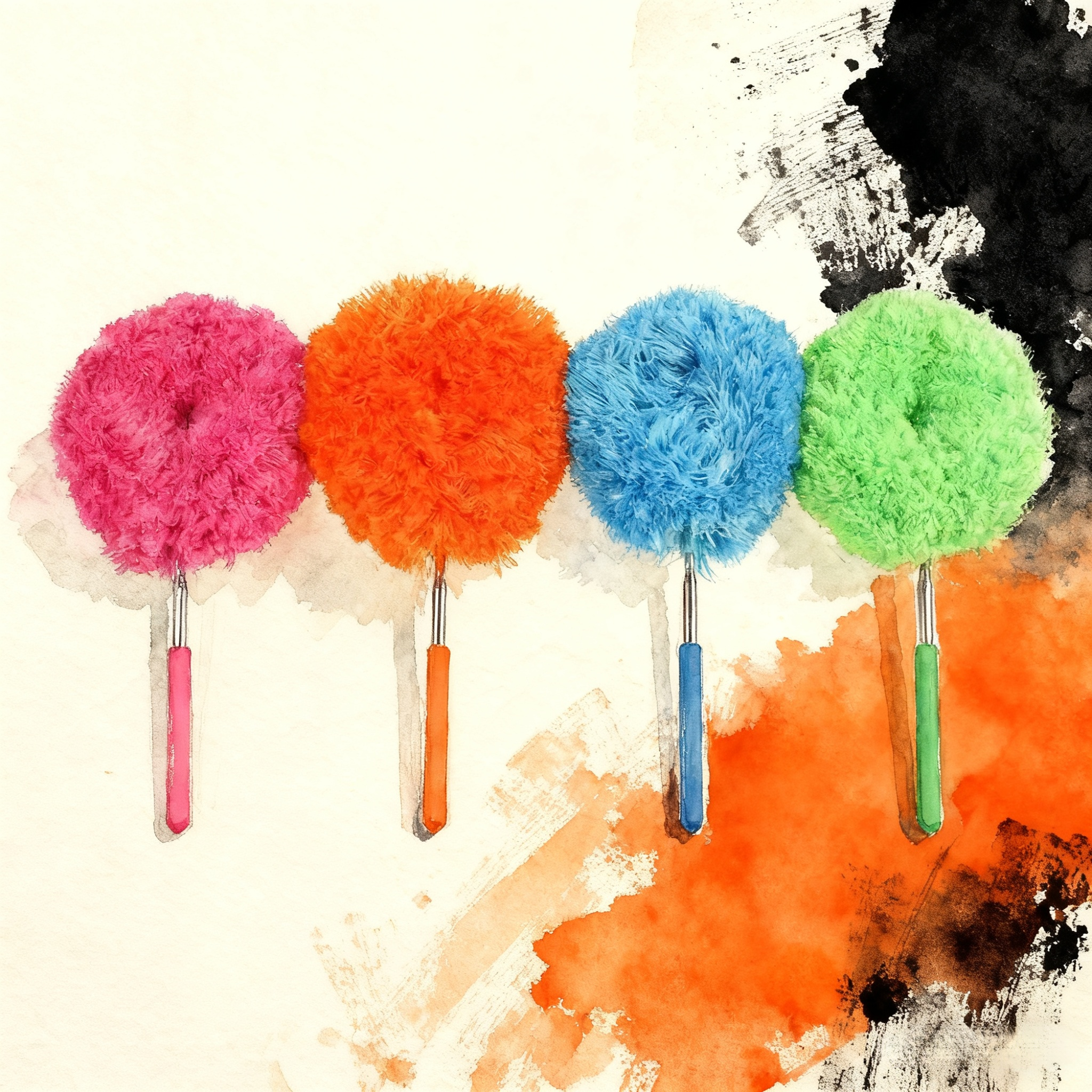 Mini Telescopic Fiber Duster with Round Head