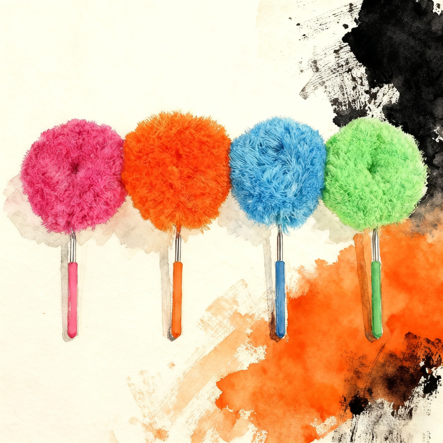 Mini Telescopic Fiber Duster with Round Head